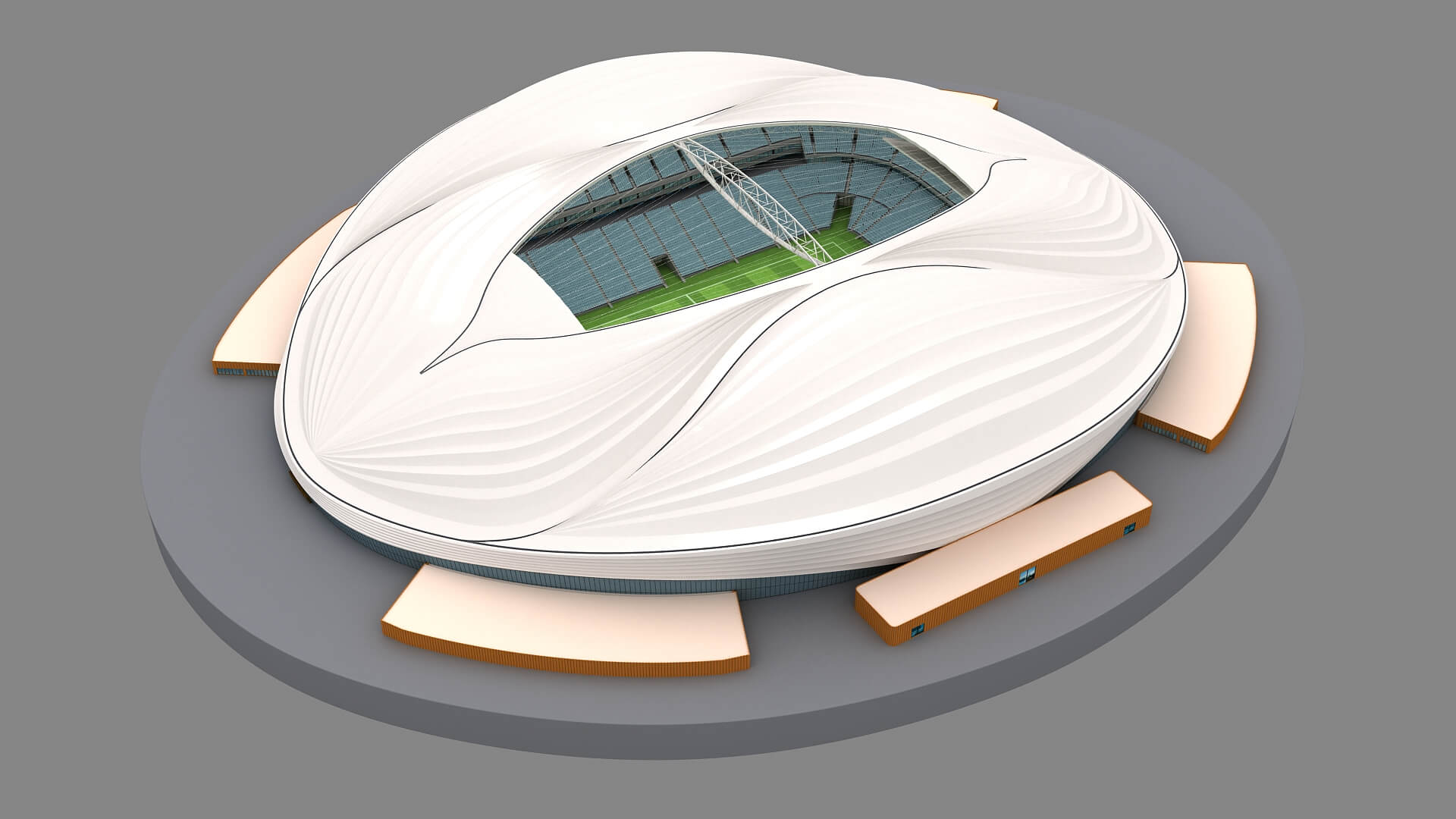 Al Janoub Stadium Qatar 3d model