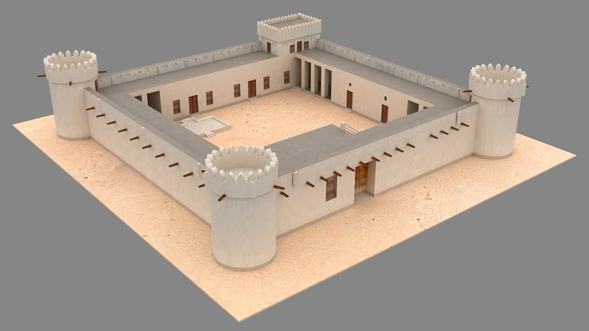 Al Koot Fort Qatar 3d Model