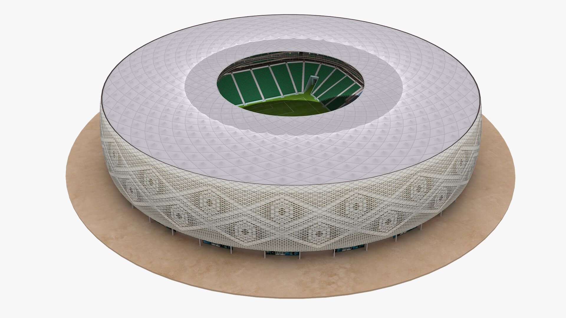 Al Thumama Stadium Qatar 3d Model