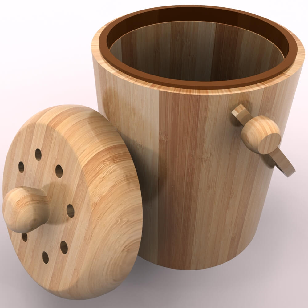 Compost Pail Bucket 3d Model 