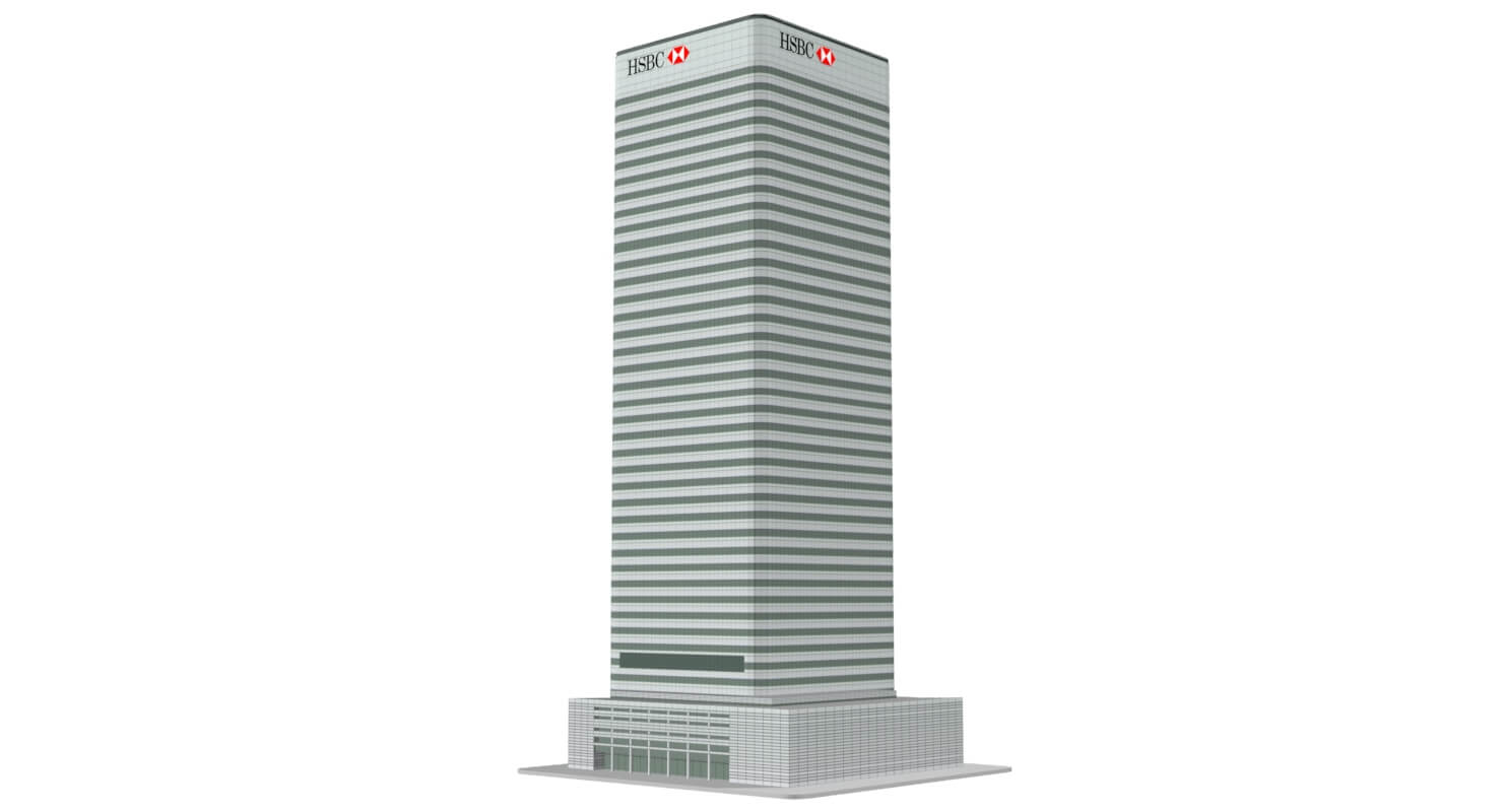 HSBC Tower London Low Poly