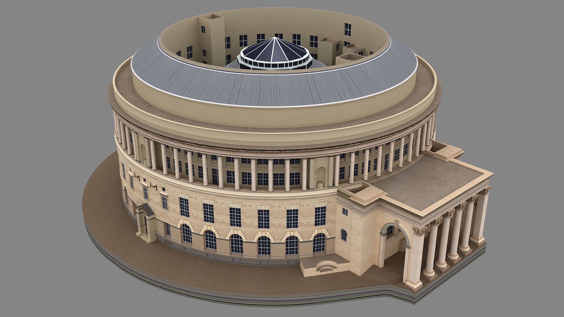 Manchester Central Library England 3d Model