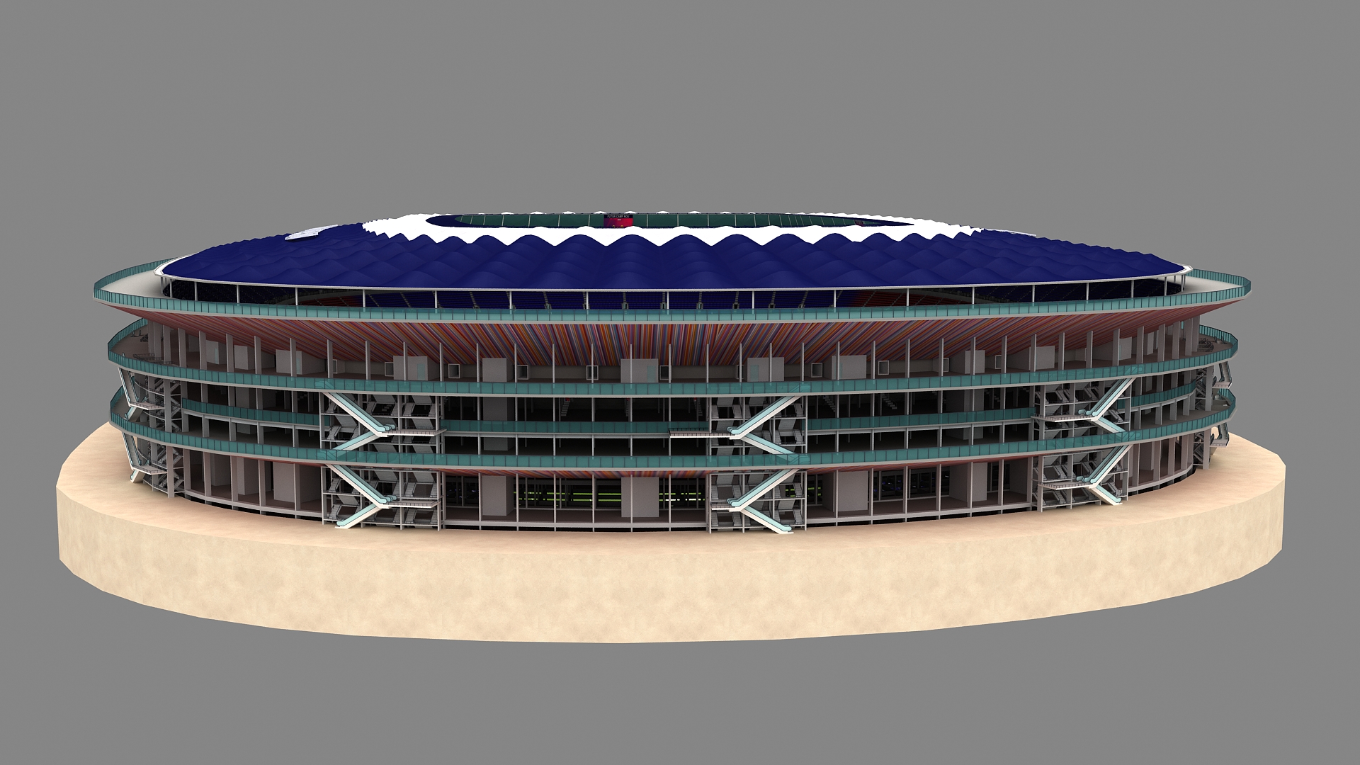 New Camp Nou Stadium Barcelona Spain 3d model