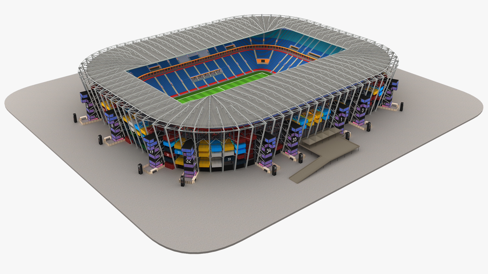 Stadium 974 Qatar 3D Model