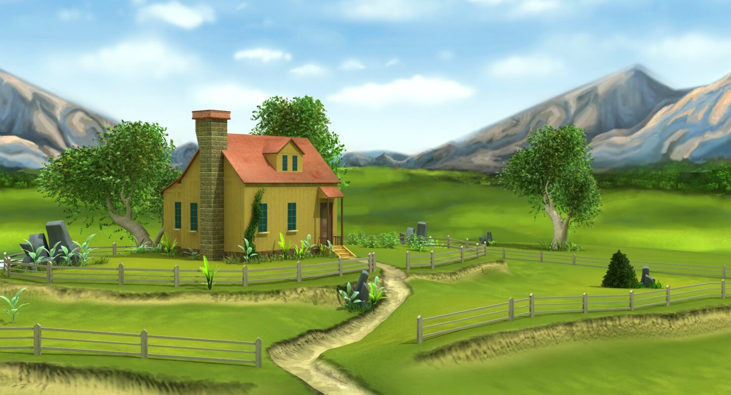 Farmhouse With Field