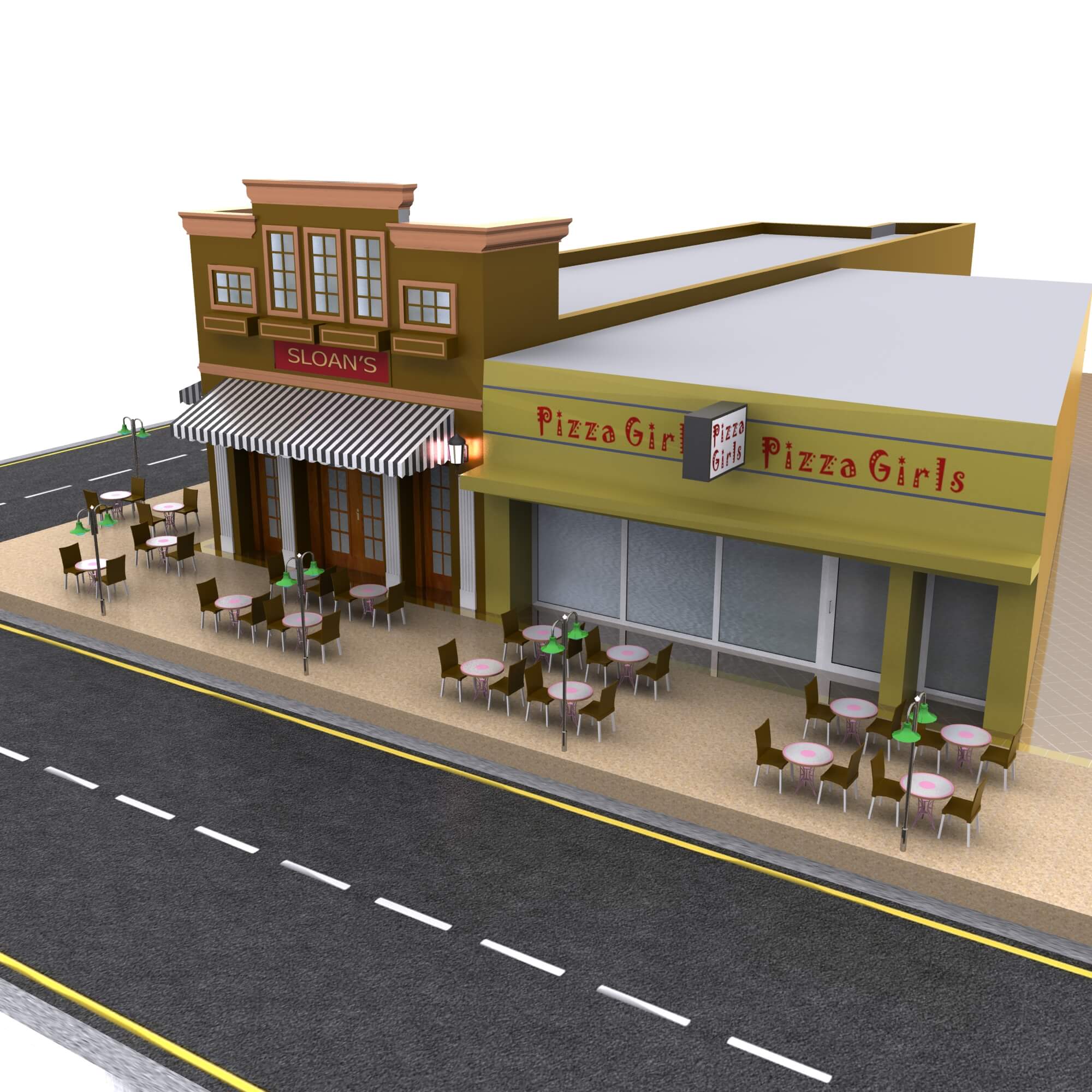 High detailed Restaurant 3D model