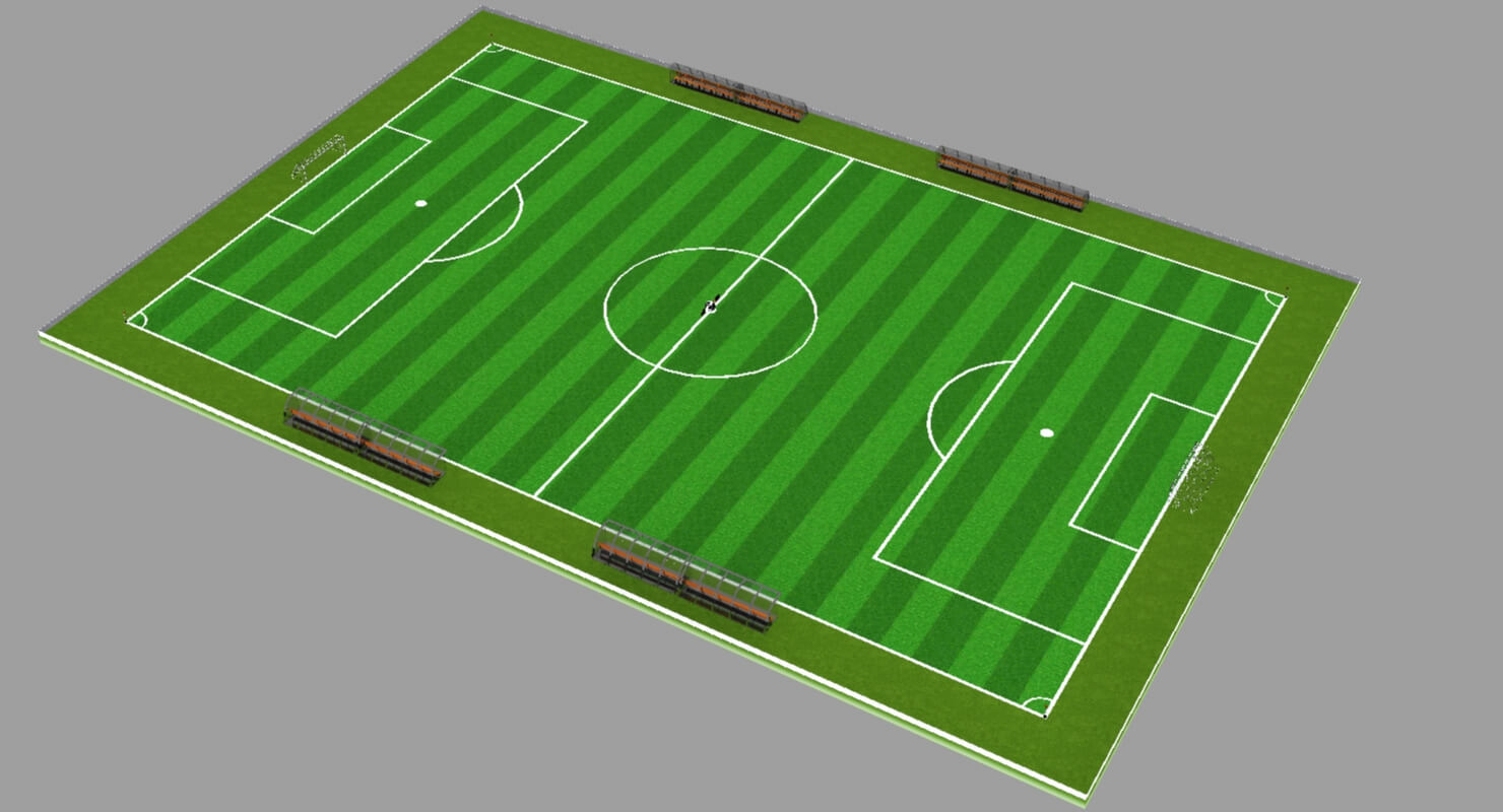 Football Field 02 3d Model