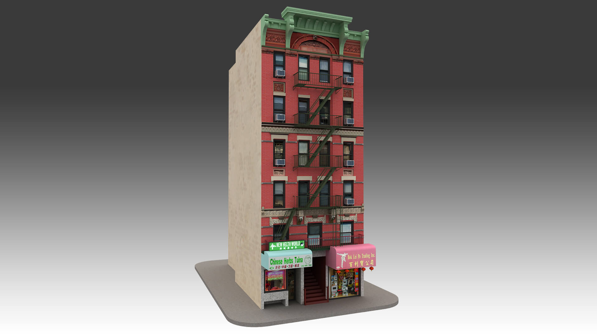 NYC New York City Building 3d model 07