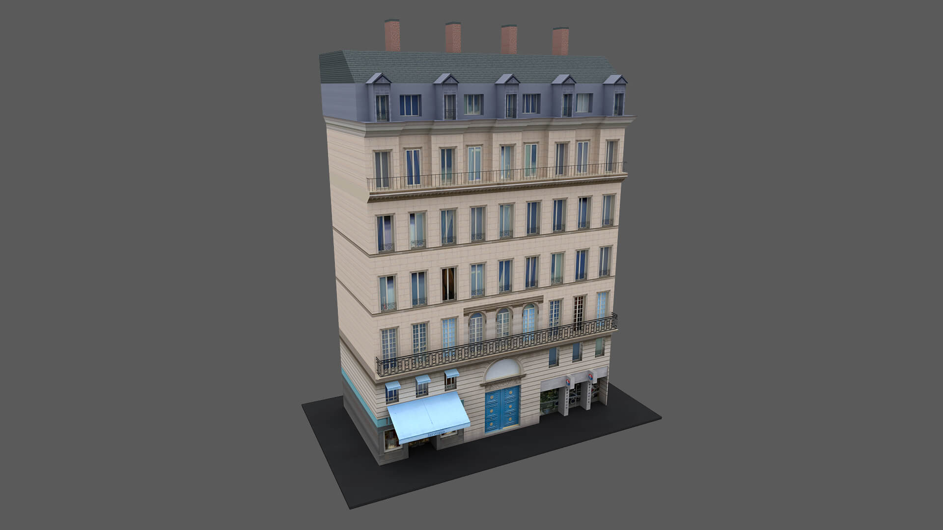 Typical Paris Apartment Building 13