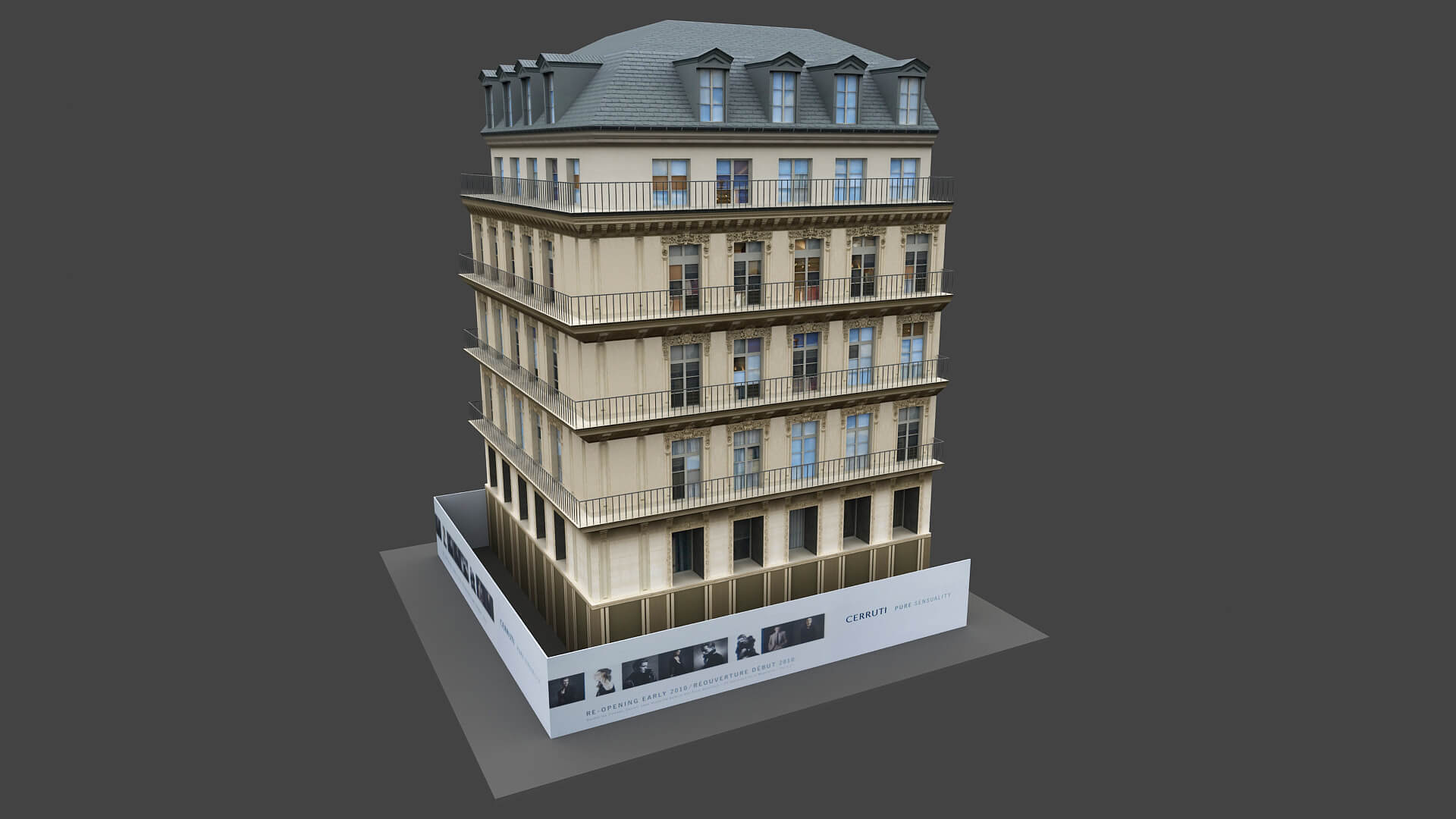 Typical Parisian Corner Building