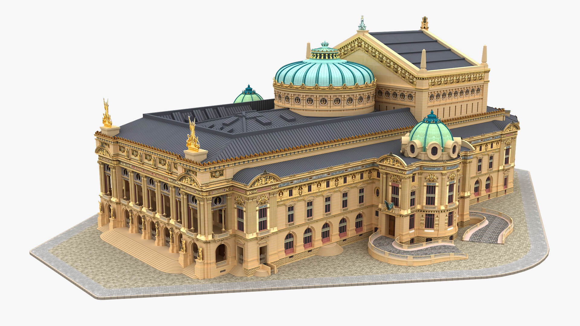 Opera Palais Garnier House Paris 3D Model