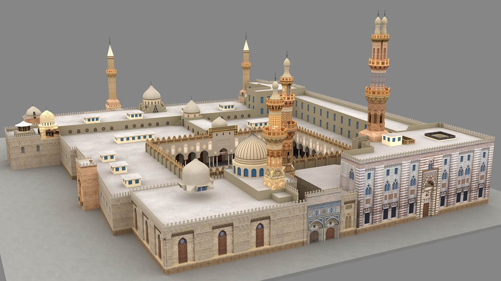 Al-Azhar Mosque Egypt 3d Model