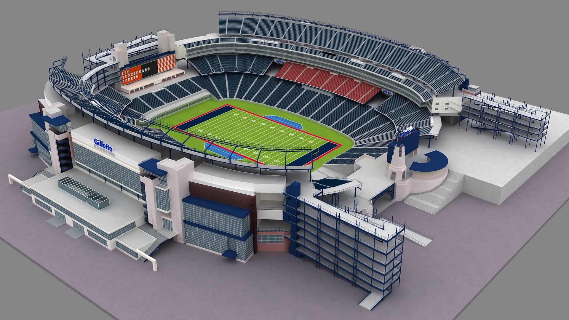Gillette Stadium 3d Model