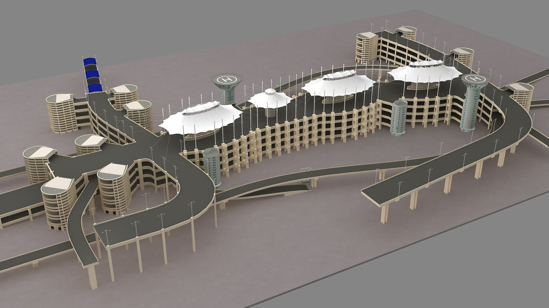 Jamarat Bridge Saudi Arabia 3d Model