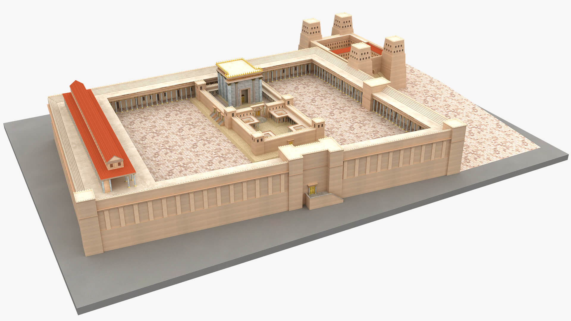 Solomon Second Temple 3d Model