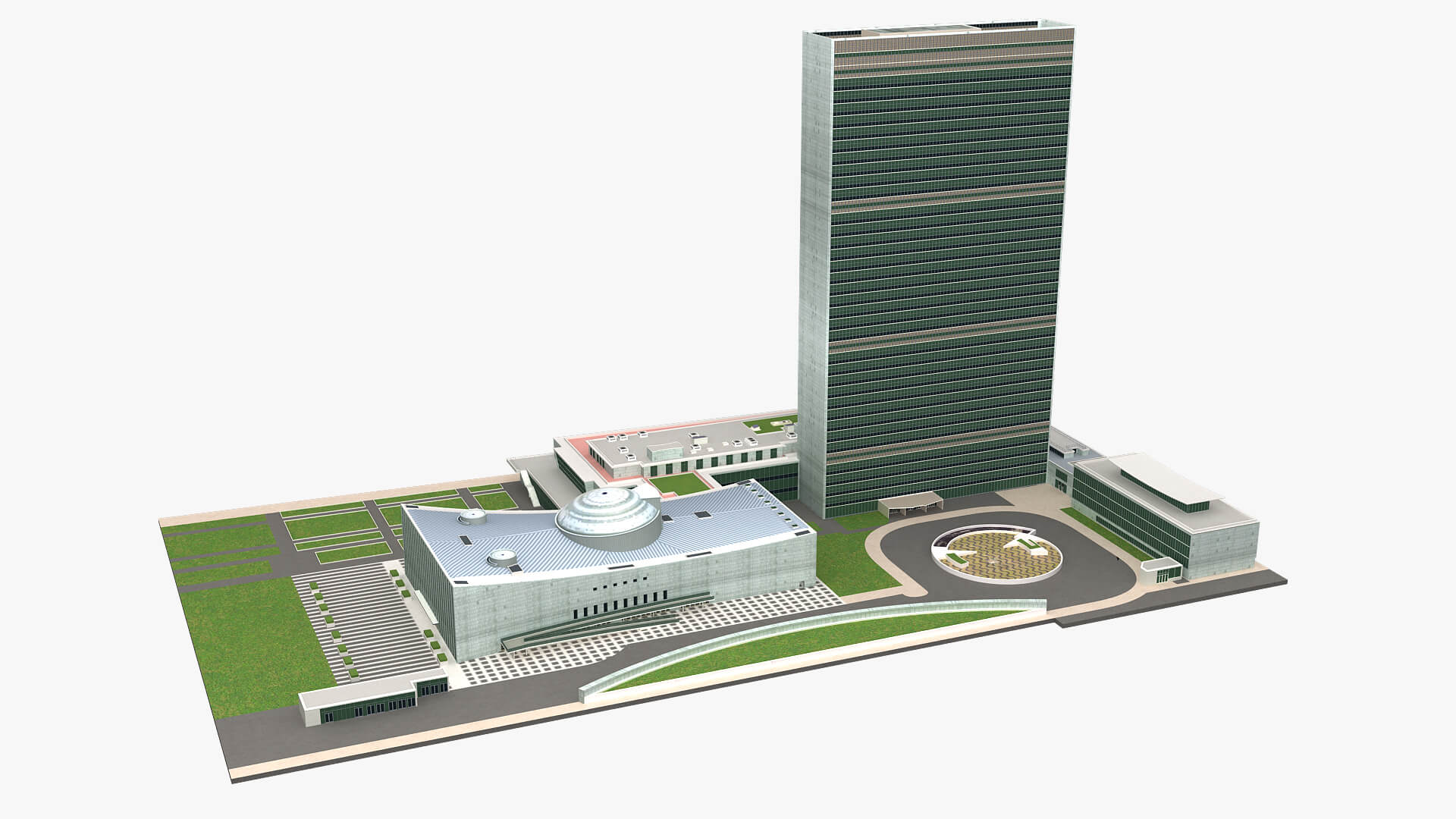 United Nations Headquarters Building New York 3d Model